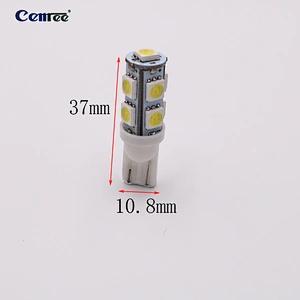 CENREE T10 Super Bright White LED Bulbs for Replacement Light Car Back up Parking Tail Light 9-SMD 5050 6000K 12V