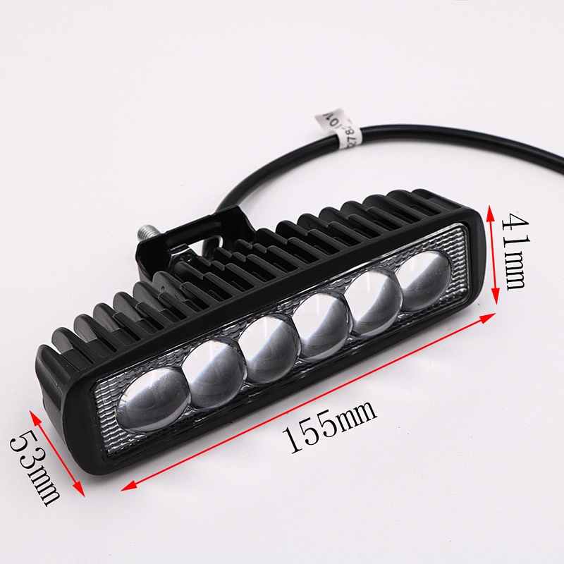 CENREE 1Pcs 18W 1080LM 9-30V IP67 6000K白光现货LED越野灯工作灯用于越野ATV车载LED灯条