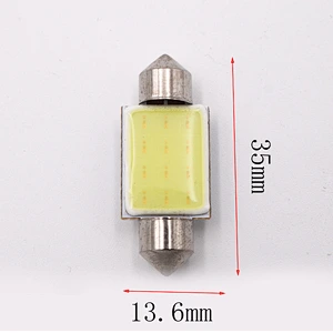 CENREE 10PCS super bright 35mm festoon cob 12 led car interior reading bulb auto 12V Headlight