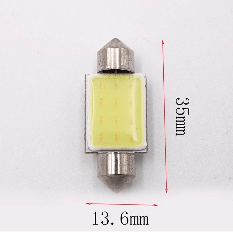 CENREE 10PCS super bright 35mm festoon cob 12 led car interior reading bulb auto 12V Headlight