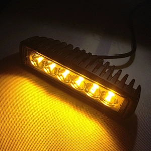CENREE 1Pcs 18W 720LM 9-30V IP67 6000K Yellow light Spot LED Offroad Lamp Worklight for Off Road ATV Car