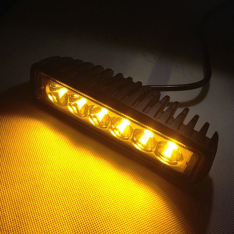 CENREE 1Pcs 18W 720LM 9-30V IP67 6000K Yellow light Spot LED Offroad Lamp Worklight for Off Road ATV Car