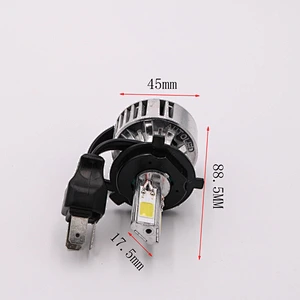 CENREE 1件LED汽车前灯3800lm 36W灯泡H4替换汽车前照灯6500K汽车灯雾灯