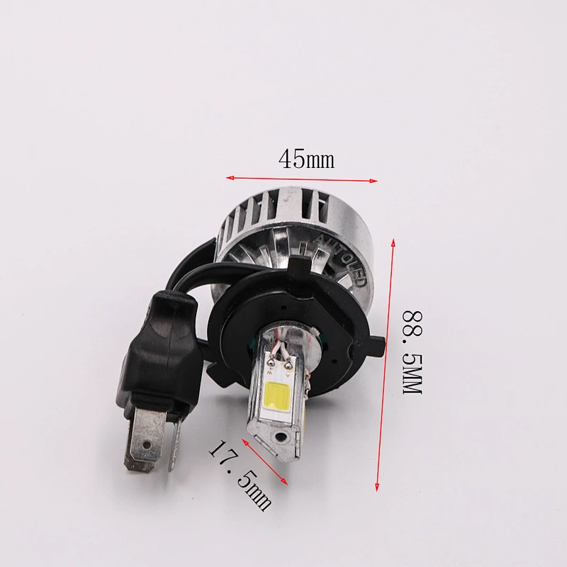 CENREE 1件LED汽车前灯3800lm 36W灯泡H4替换汽车前照灯6500K汽车灯雾灯