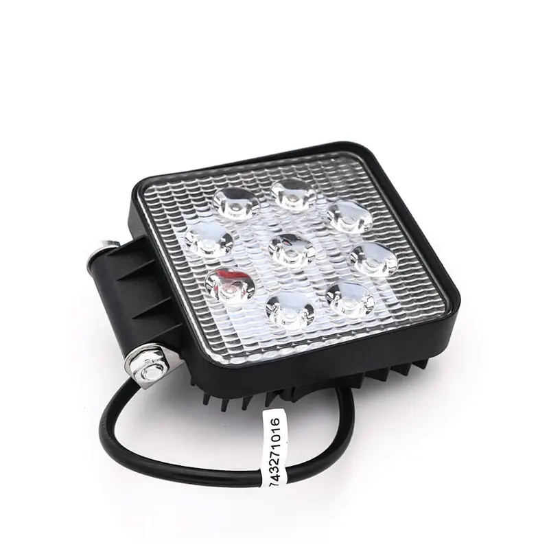 CENREE 1Pcs 27W 1000LM 9-30V IP67 6000K Square Auto Lamp LED Bar Fog Light Work Light Bar Off Road ATV Tractor Train