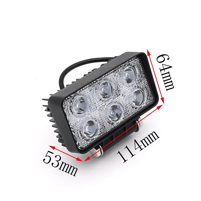 CENREE 1Pcs 18W 1300LM 9-30V IP67 6000K Spot LED Beams Worklight for Off Road ATV Motorcycle Car Truck LED Light