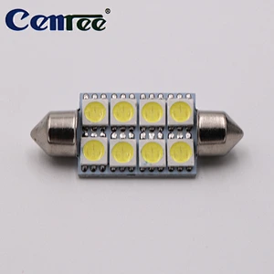 CENREE 10pcs 39mm 5050 SMD Car LED Festoon Light White LED Headlight