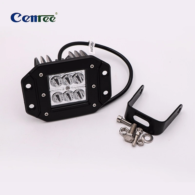 CENREE 18w Flush Mount Led Car Work Light Fog Lamp Headlamps for Jeep Truck Tacoma Bumper