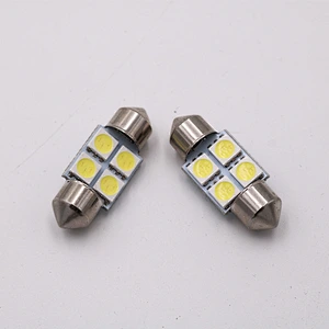 CENREE 10pcs 31mm 5050 SMD 4 LED Car Map Roof Reading Bulb White Headlight Auto Courtesy Lamp