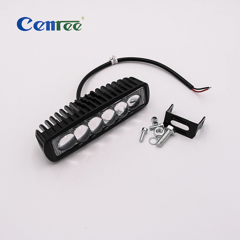 CENREE 1Pcs 18W 1080LM 9-30V IP67 6000K白光现货LED越野灯工作灯用于越野ATV车载LED灯条