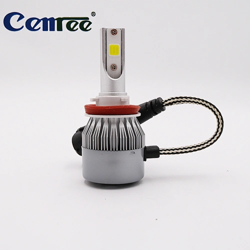 CENREE 1件LED汽车前灯3800lm 36W灯泡H11替换汽车前照灯汽车LED灯雾灯6500K