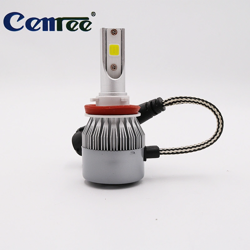 CENREE 1件LED汽车前灯3800lm 36W灯泡H11替换汽车前照灯汽车LED灯雾灯6500K