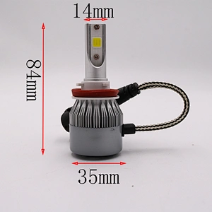 CENREE 1件LED汽车前灯3800lm 36W灯泡H11替换汽车前照灯汽车LED灯雾灯6500K