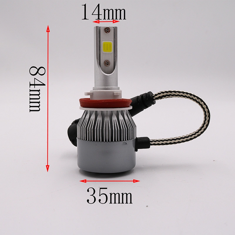 CENREE 1件LED汽车前灯3800lm 36W灯泡H11替换汽车前照灯汽车LED灯雾灯6500K