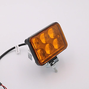 CENREE 18W 720LM Yellow LED Light Bar 1PCS 9-30V IP67 6000K Dual Rows Spot Light LED beams for Tractor Boat OffRoad 4WD 4x4