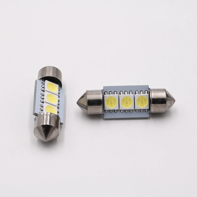 CENREE 10pcs 33mm 5050 SMD 3 LED CANBUS NO ERROR Auto Festoon Lamp Car Map Roof Reading Bulb Headlight