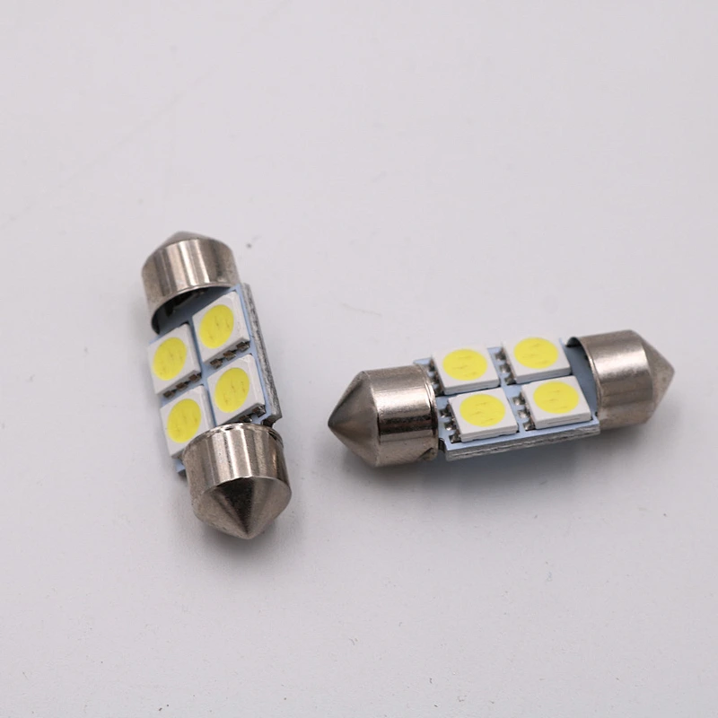 CENREE 10pcs 31mm 5050 SMD 4 LED Car Map Roof Reading Bulb White Headlight Auto Courtesy Lamp