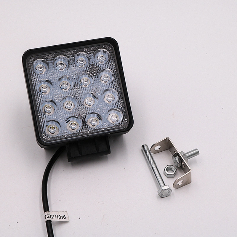 CENREE 1pcs 9-30V Square Light Bar 48W LED Light IP67 6000K 4800LM LED Bar Spot Light for Car Tractor Boat Off Road Truck ATV