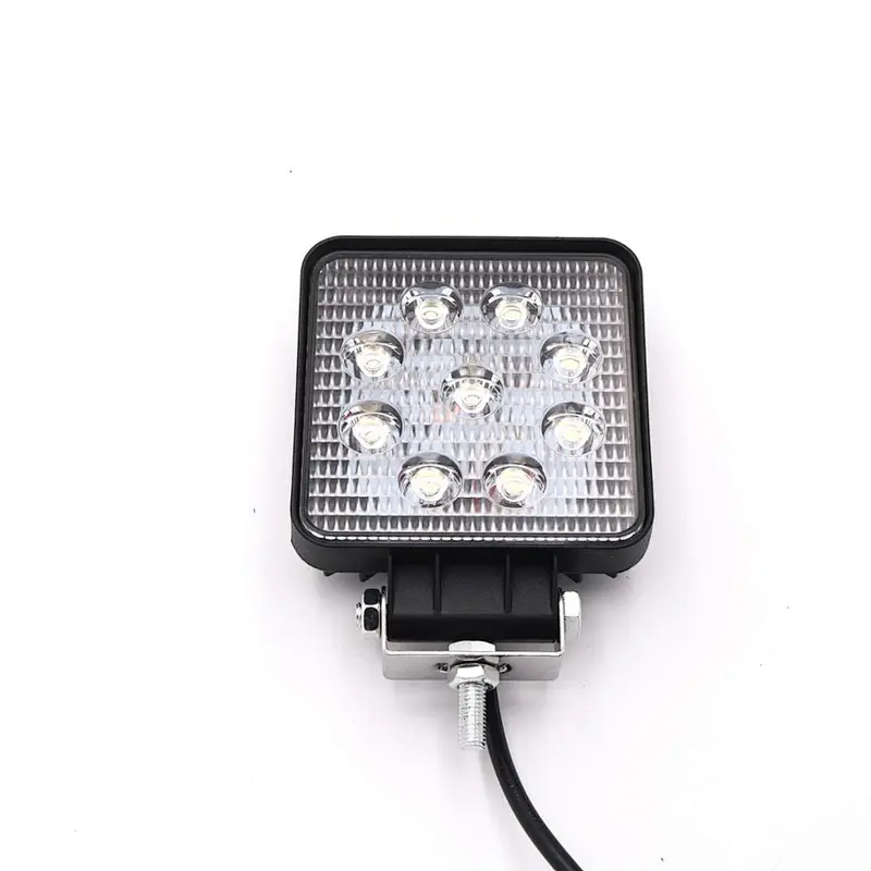 CENREE 1Pcs 27W 1000LM 9-30V IP67 6000K Square Auto Lamp LED Bar Fog Light Work Light Bar Off Road ATV Tractor Train