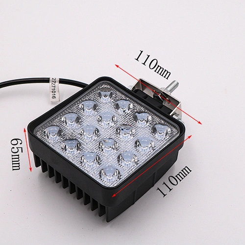 CENREE 1pcs 9-30V Square Light Bar 48W LED Light IP67 6000K 4800LM LED Bar Spot Light for Car Tractor Boat Off Road Truck ATV