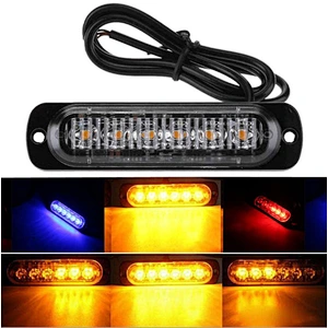 18W Super Bright Flash 6 Led Vehicle Truck Led Warning Light Side led Strobe Light
