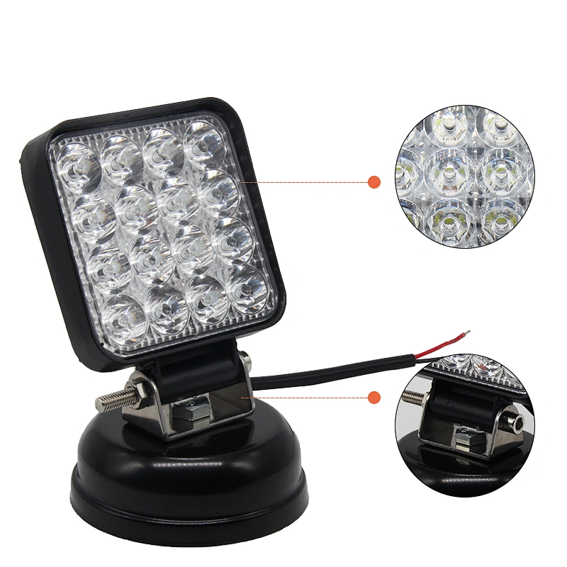 Accesorios Para Cars Square 48w Mini Led Work Light 12v 24v Off Road Flood Spot Lamp For Car Truck Suv 4wd