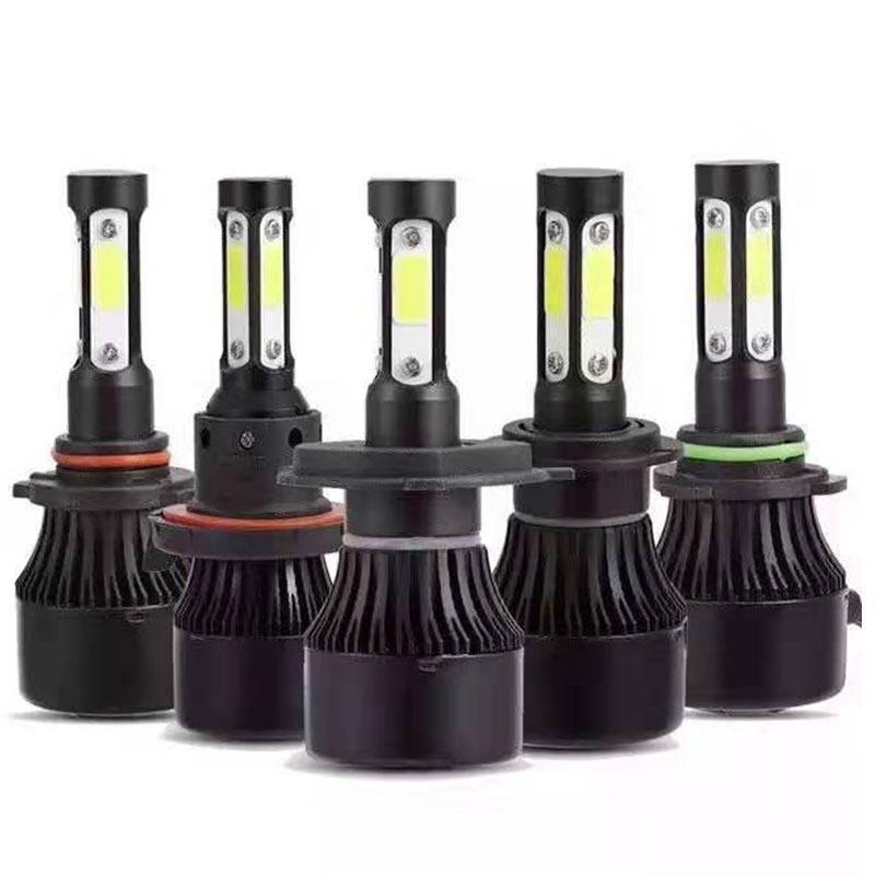 Car 6000K 8000LM automatic H4 H7 H11 9005 LED headlights 4 sides luces led para carro auto accessories