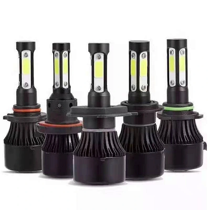 Car 6000K 8000LM automatic H4 H7 H11 9005 LED headlights 4 sides luces led para carro auto accessories