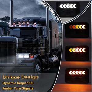 r high quality 4x6 led head light  square led light with DRL light 5x7 led headlight