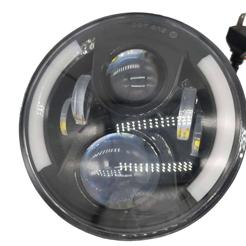 Auto Lighting System Driving Light For Car Motor Motorcycle Lamp Round 7inch Led Headlight