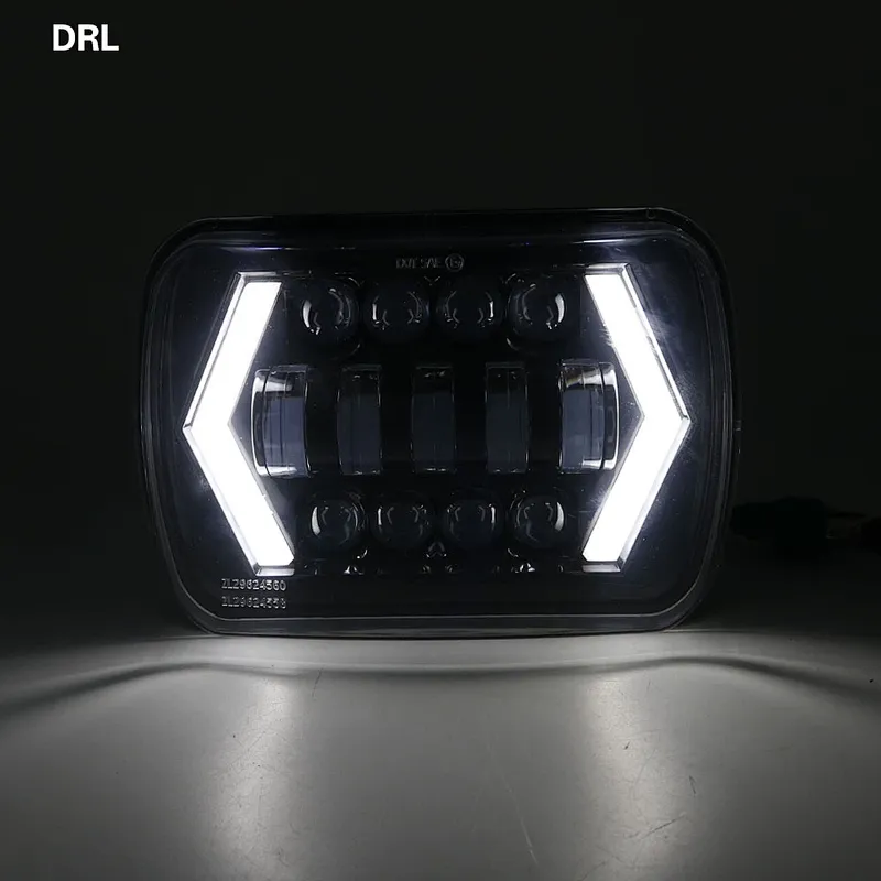Factory Wholesale Square 50w 12v/24v  Car Led Square Headlight 7 Inch Led Truck Light Led Work Light With Drl