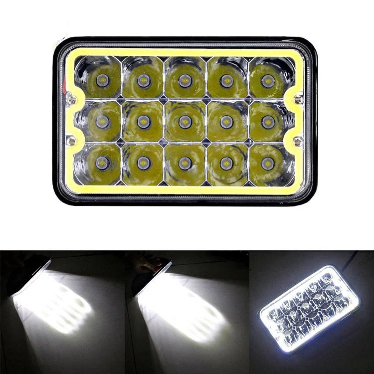 Hot Selling 45W Projector Sealed Beam 5Inch Square Led Headlight Tow Led Driving Lights For Trucks 4x4 led light bar