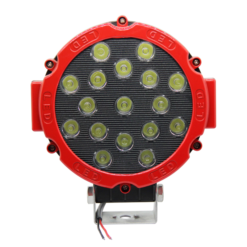 LED automotriz cool red round shape 51w barra de  luz  led conduccion auto car led work light luz trabajo