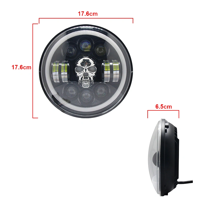 Factory  ip68 waterproof offroad driving beam offroad tractor car auto 7 inch led headlight for Jeep wrangler