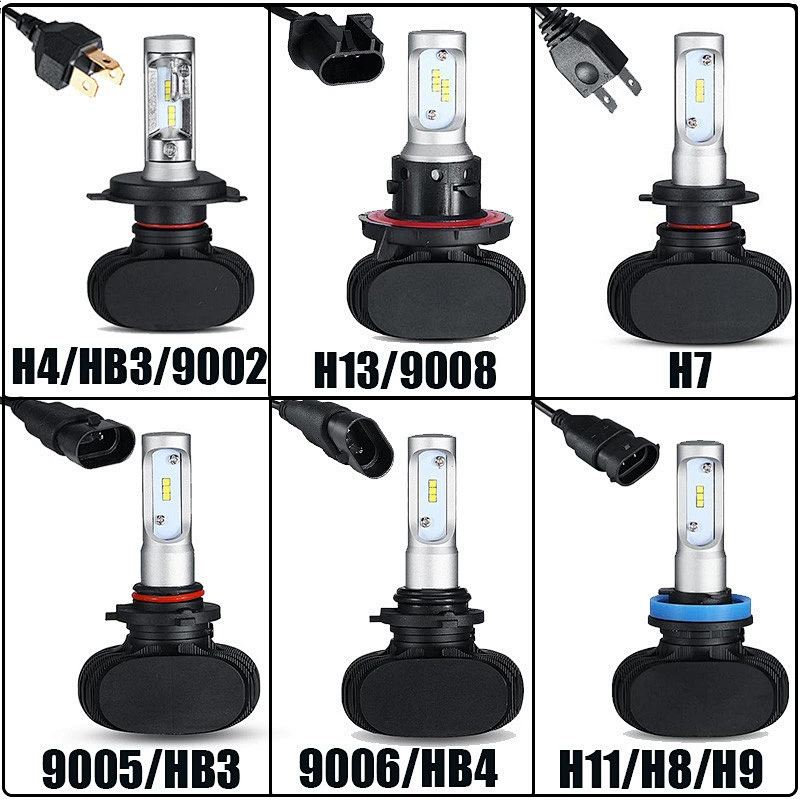 S1 carro veiculos automotriz bombillos led para autos car led headlights high beam H4 9005 50W CSP