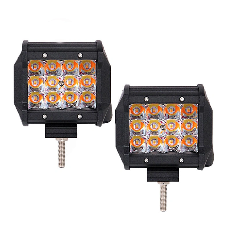 36W LED Auto automotriz Tractores luz estroboscopico led work light bar bicolor flash faros auxiliares led para auto