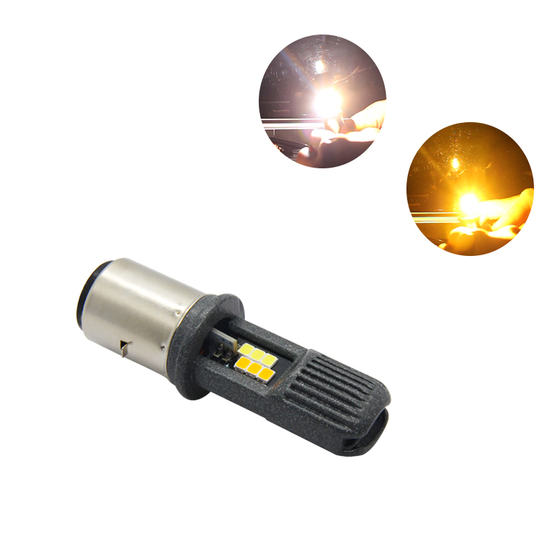 Factory Supply 12V-30V 6000K Moto Bulbs For MotorBike Scooter ATV COB HeadLamp LED Motorcycle Headlight H6 LED BA20D LED H4 LED