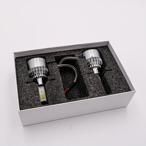 Automobile H3 LED Headlight Bulbs All-in-One Conversion Kit 6500K Cool White 36W 3800Lms