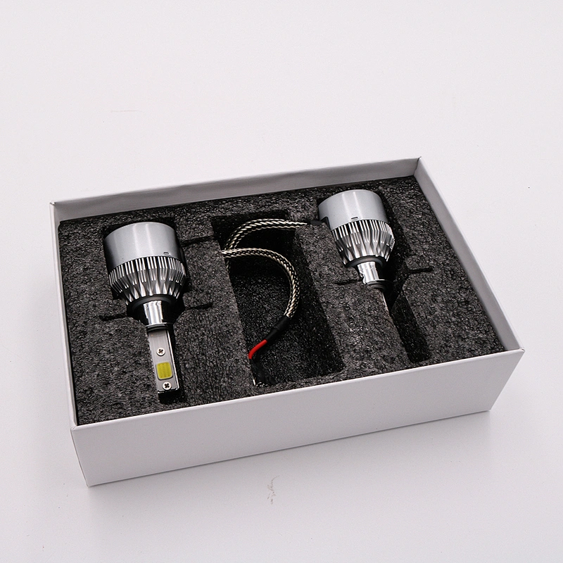 Automobile H3 LED Headlight Bulbs All-in-One Conversion Kit 6500K Cool White 36W 3800Lms