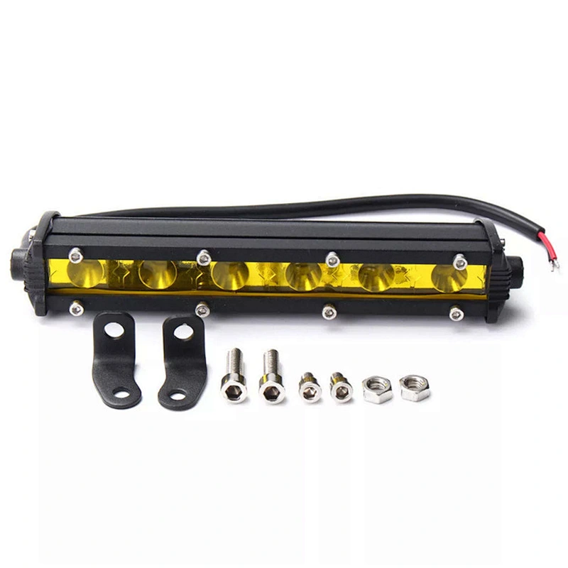 Hot selling single row led light bar 4x4 3d spot led 18w yellow straight slim led light bars off road lights