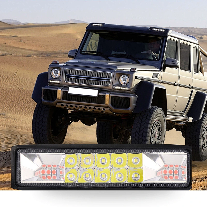 Strobe dual color 48W led light bar 4000k with color for option FLASHING LED working light for SUV,Offroad