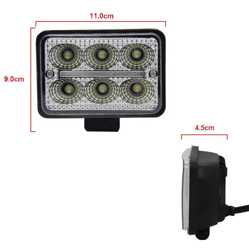 Wholesale car led luces led para vehiculo luz led trabajo carros faros con lupa led work light 18w 30w 45w
