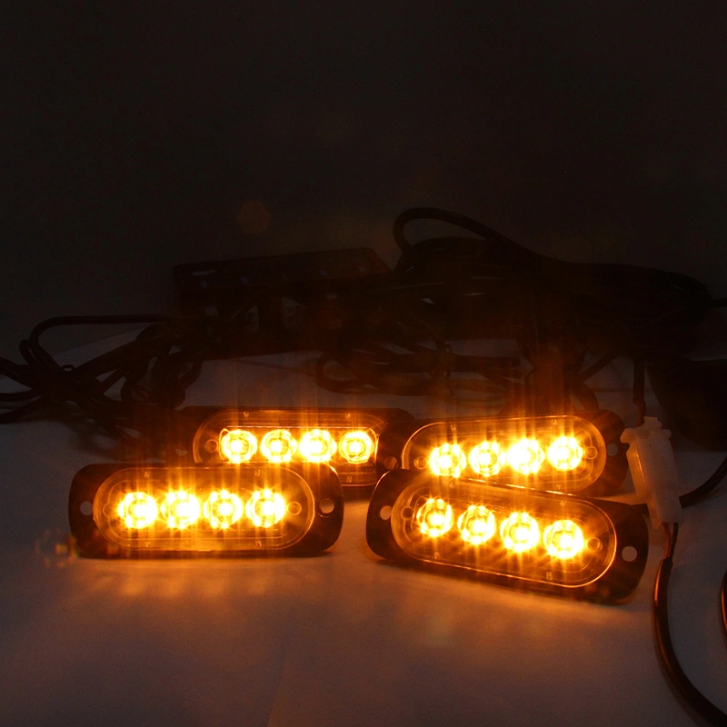 12/24 v 12W 4 SMD steady and strobe flashing light for trucks side light led side marker lights for trucks Super Bright