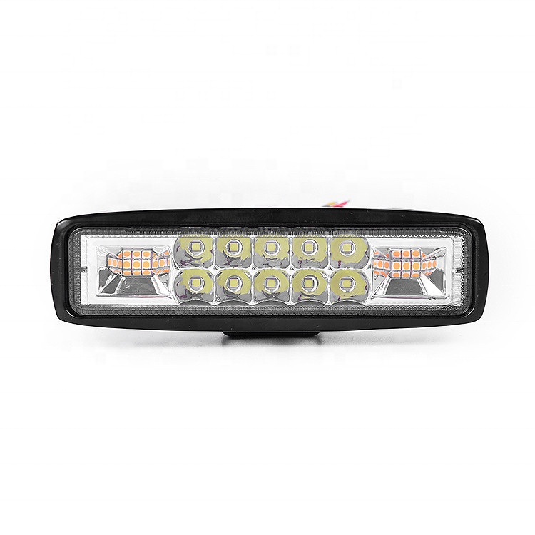 2021 mini barra led strobo  flash bicolor flash car truck led light bar 18w