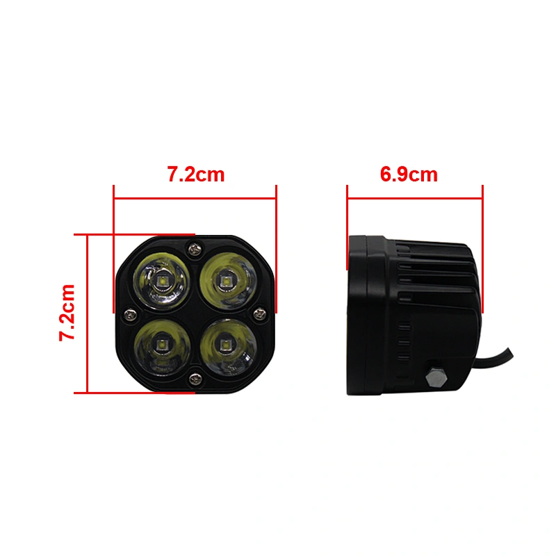 Factory High Power 3.5inch 40w Work Light 12v 24v Waterproof White Yellow Work Lamp Led Suv Atv Trucks
