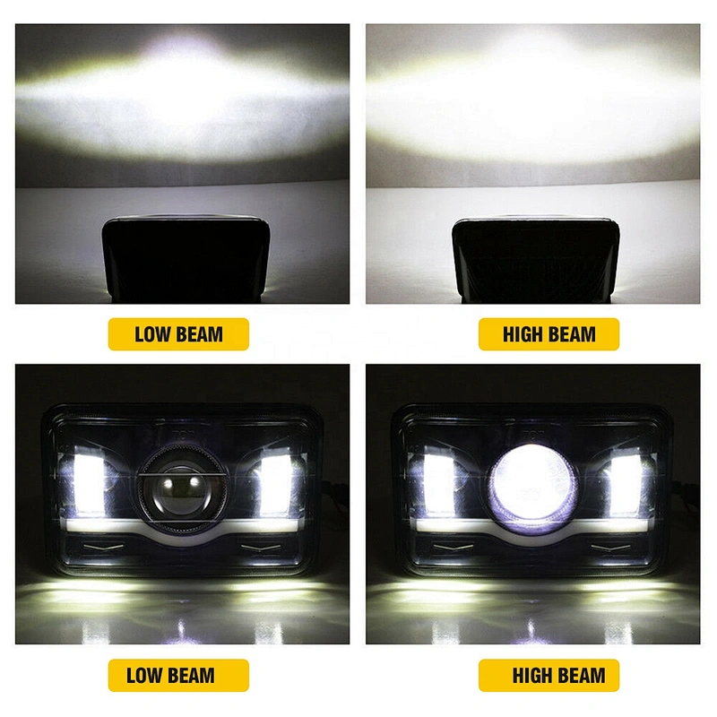 6*4 5inch  Led Headlight  High Low Beam DRL Led DRL Amber Turn Signal FOCO AUTOMOTRIZ