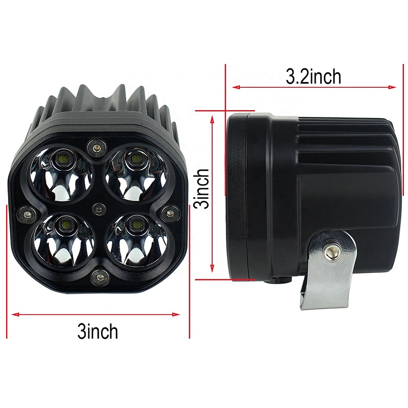 3PULGADAS faro led cuadrado motos car driving light 40W LUZ YELLOW