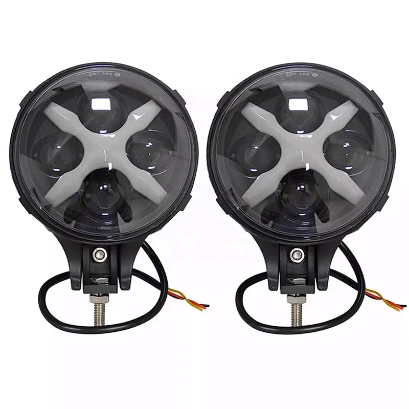 20121 60w Car LED Work Light  X Angel Eyes DRL Fog Driving for Off-road 4x4 vehicle trucks