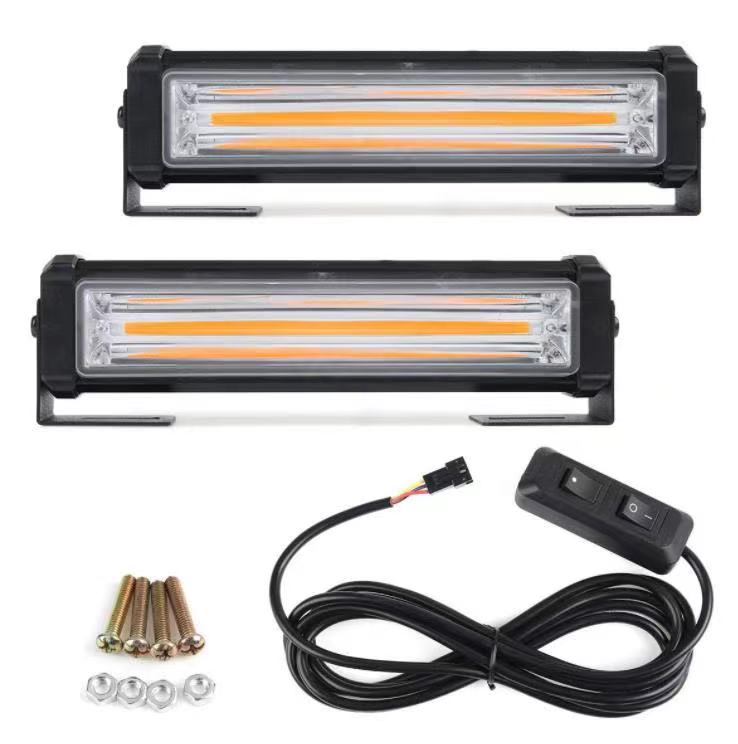 Waterproof Ip65 Red And Blue Led Grille Light Front Grille Led Strobe Flash Warning Light Auto Police Led Bar Emergency Light