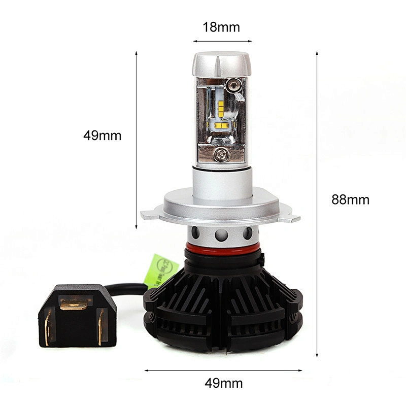 Led Heading Light X3 H4 Cob 30w Led Bulbs 8000lm White Color H1 H3 H7  H11 9005 9006 For Car Headlight Lamp Kit Car Light Lamp